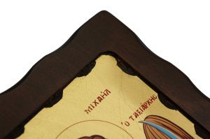 saint michael icon handmade greek orthodox on wood