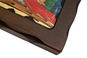 saint michael icon handmade greek orthodox on wood