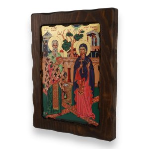 saints cyprian and justina icon handmade greek orthodox