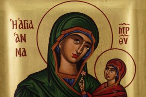 st anna and the theotokos icon greek orthodox