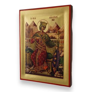 st catherine of the wheel icon greek orthodox