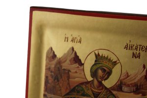 st catherine of the wheel icon greek orthodox