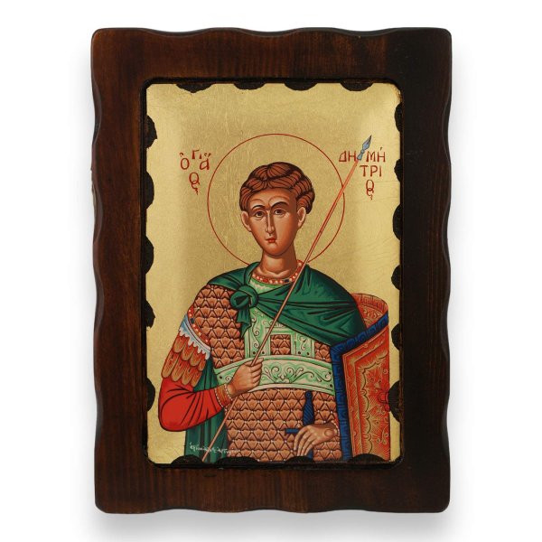 st demetrios the great martyr icon handmade greek orthodox