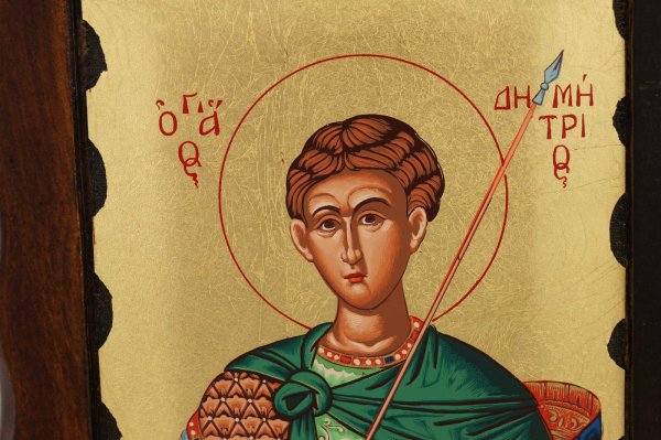 st demetrios the great martyr icon handmade greek orthodox