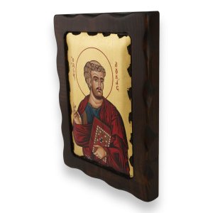st luke icon handmade greek orthodox on wood