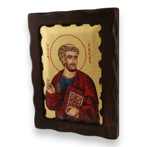 st luke icon handmade greek orthodox on wood