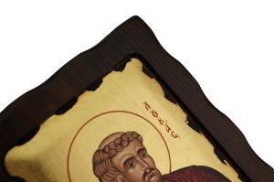 st luke icon handmade greek orthodox on wood