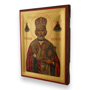 st nicholas icon handmade greek orthodox