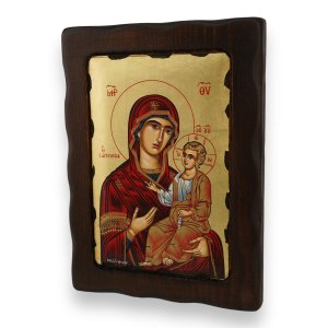 theotokos giatrissa icon handmade greek orthodox