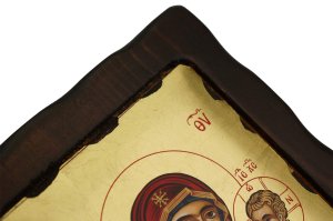 theotokos giatrissa icon handmade greek orthodox