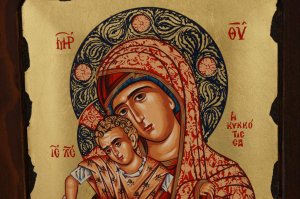 theotokos kykkotissa icon handmade greek orthodox