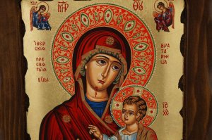 theotokos of iveron icon handmade greek orthodox