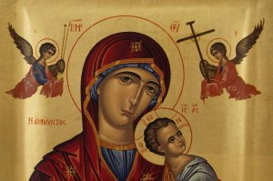theotokos of the passion icon greek orthodox amolintos