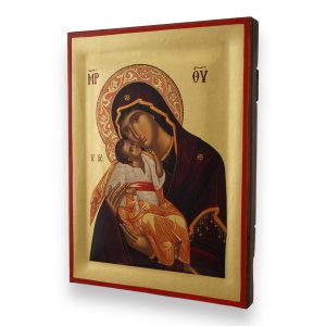 virgin mary glykofilousa icon handmade greek orthodox