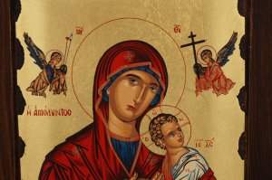 virgin of the passion icon handmade greek orthodox