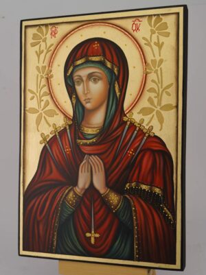 theotokos seven arrows icon hand painted orthodox
