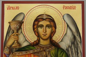 archangel raphael icon hand painted orthodox