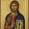 christ pantocrator icon mount athos hand painted greek orthodox