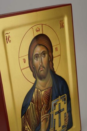 christ pantocrator icon mount athos hand painted greek orthodox