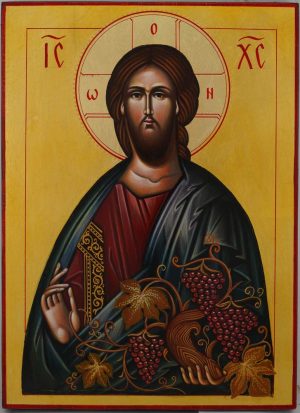christ the true vine icon hand painted orthodox