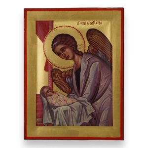 guardian angel icon handmade greek orthodox