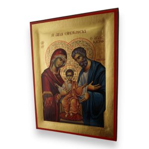 holy family orthodox icon handmade on wood
