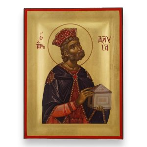 holy prophet king david icon handmade greek orthodox