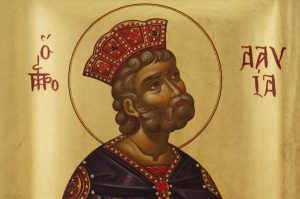 holy prophet king david icon handmade greek orthodox