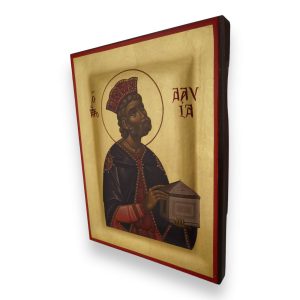 holy prophet king david icon handmade greek orthodox