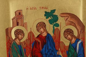 holy trinity icon rublev handmade in greece