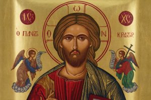 jesus christ pantocrator icon handmade greek orthodox