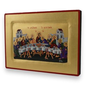 mystical supper icon handmade greek orthodox