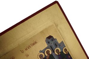 mystical supper icon handmade greek orthodox