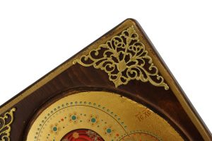 our lady of jerusalem icon metal corners