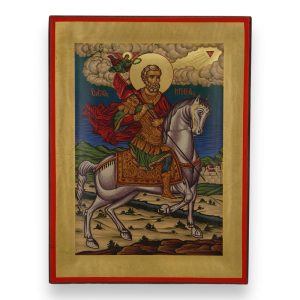 saint menas icon handmade greek orthodox
