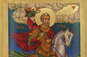 saint menas icon handmade greek orthodox