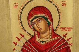 softener of evil hearts icon handmade greek orthodox