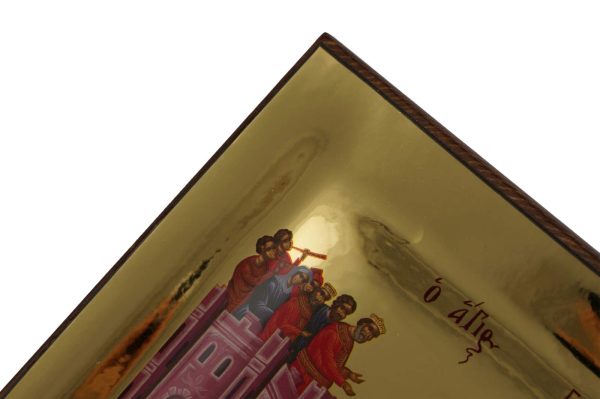 st george icon gold mirror handmade orthodox