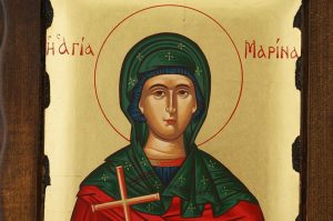 st marina orthodox icon handmade on wood