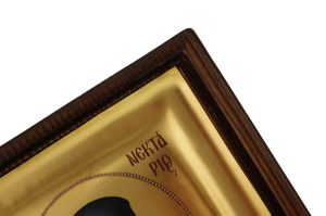 st nektarios icon wooden greek orthodox icon