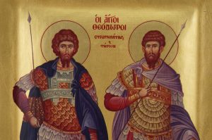 sts theodore tyron and theodore stratelates icon greek orthodox