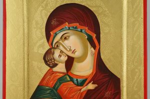 theotokos of vladimir icon polished gold orthodox