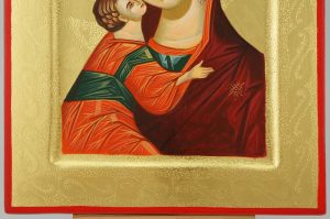 theotokos of vladimir icon polished gold orthodox