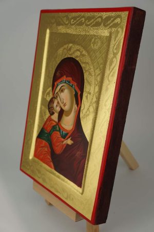 theotokos of vladimir icon polished gold orthodox