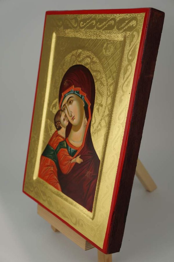 theotokos of vladimir icon polished gold orthodox