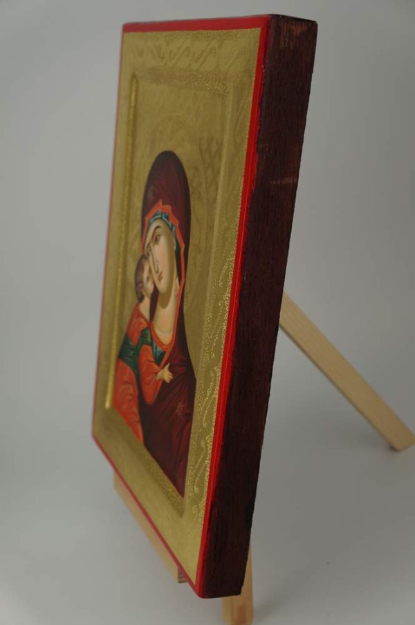 theotokos of vladimir icon polished gold orthodox