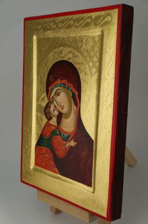 theotokos of vladimir icon polished gold orthodox