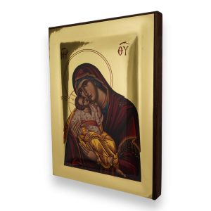 theotokos tenderness icon gold mirror orthodox