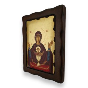 virgin mary inexhaustible cup icon handmade orthodox
