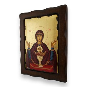 virgin mary inexhaustible cup icon handmade orthodox